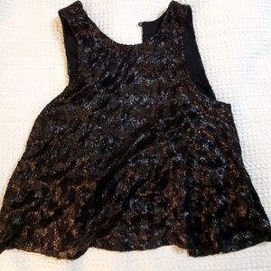 Aritzia Talula Split Back Sequin Top in Small